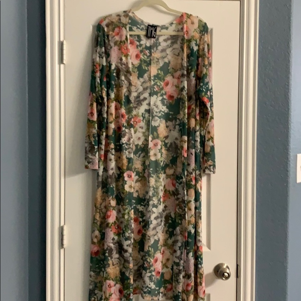 Floral Maxi cardigan